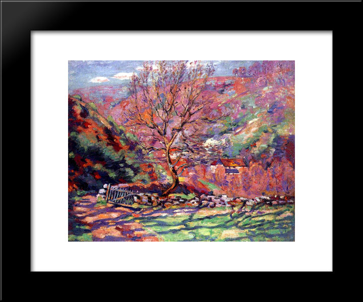 Crozant, Solitude 20x24 Black Modern Wood Framed Art Print Poster by Guillaumin, Armand