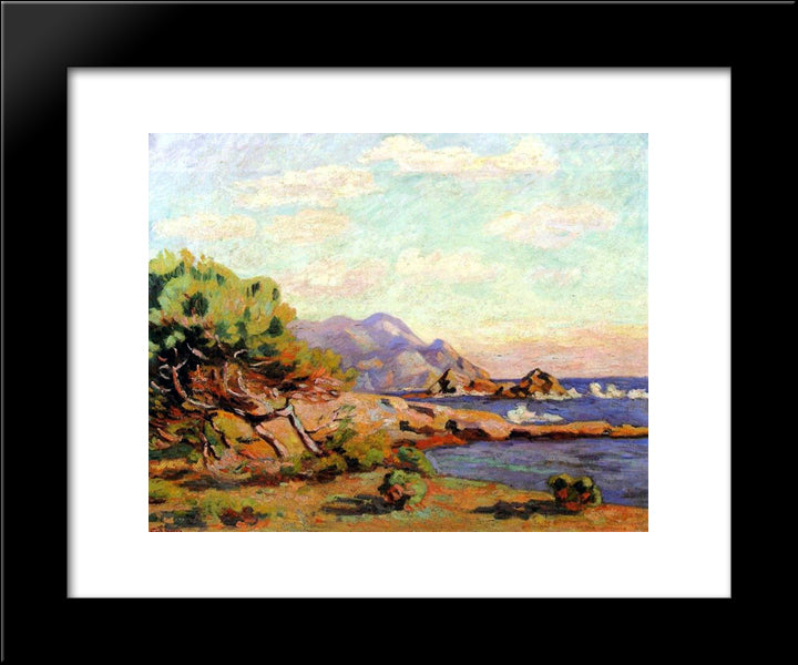 La Pointe Du Lou Gaou 20x24 Black Modern Wood Framed Art Print Poster by Guillaumin, Armand