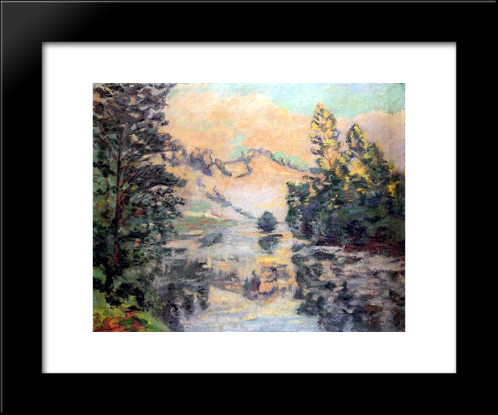 Landscape Of Creuse 20x24 Black Modern Wood Framed Art Print Poster by Guillaumin, Armand