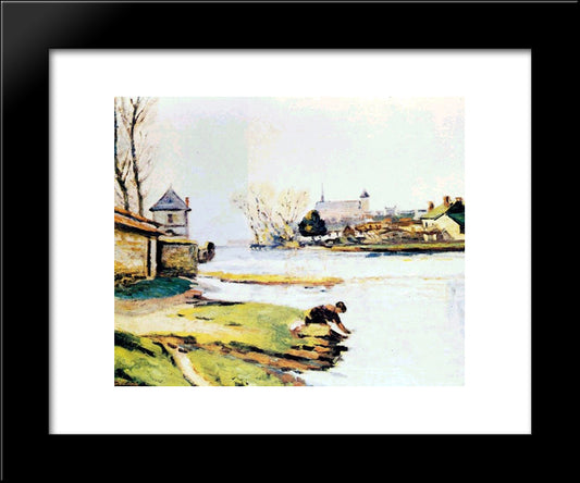 Le Reservoir A Poitiers 20x24 Black Modern Wood Framed Art Print Poster by Guillaumin, Armand