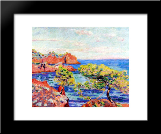 Le Trayas 20x24 Black Modern Wood Framed Art Print Poster by Guillaumin, Armand