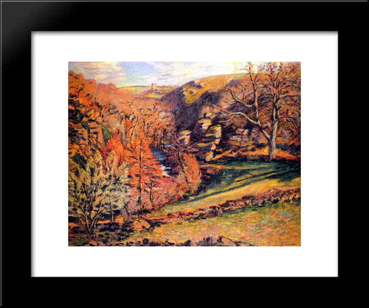 Madness Ravine, Crozant 20x24 Black Modern Wood Framed Art Print Poster by Guillaumin, Armand