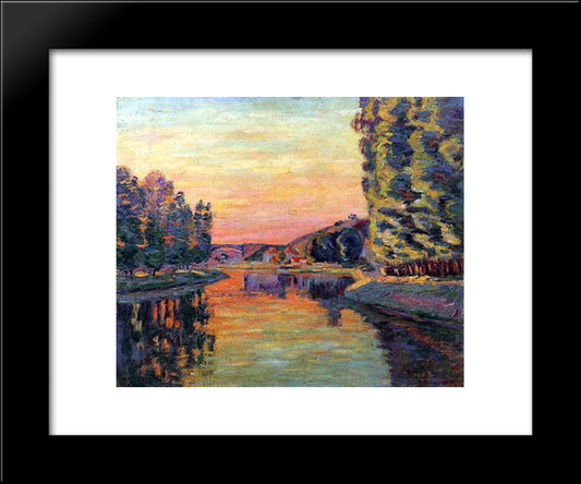 Moret 20x24 Black Modern Wood Framed Art Print Poster by Guillaumin, Armand