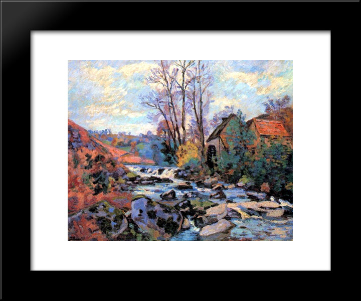 Moulin Bouchardon, Crozant 20x24 Black Modern Wood Framed Art Print Poster by Guillaumin, Armand