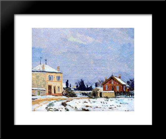 Neige 20x24 Black Modern Wood Framed Art Print Poster by Guillaumin, Armand