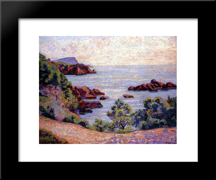 Paysage Du Midi 20x24 Black Modern Wood Framed Art Print Poster by Guillaumin, Armand