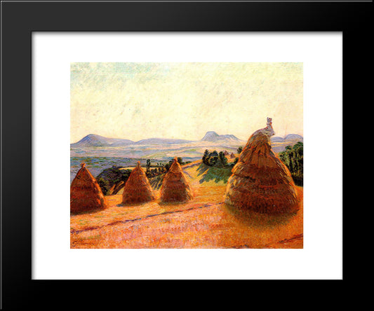 Plateau Bromont At Pontgibaud (Puy De Dome) 20x24 Black Modern Wood Framed Art Print Poster by Guillaumin, Armand