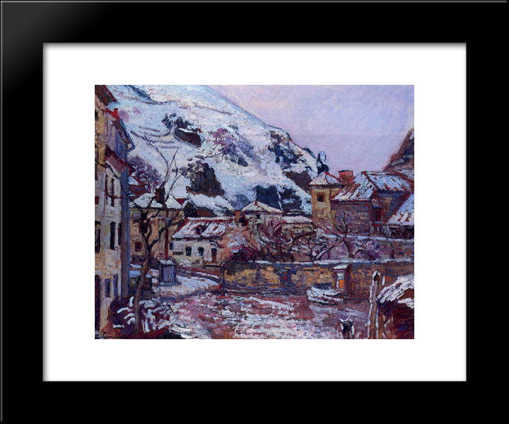 Saint-Julien-Des-Chazes 20x24 Black Modern Wood Framed Art Print Poster by Guillaumin, Armand