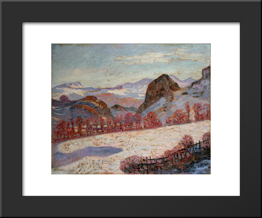 Saint-Sauves-D'Auvergne 20x24 Black Modern Wood Framed Art Print Poster by Guillaumin, Armand