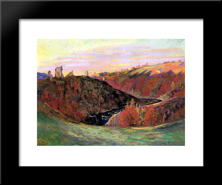 Sunset In Creuse 20x24 Black Modern Wood Framed Art Print Poster by Guillaumin, Armand