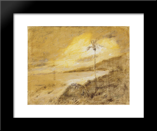 Amanecer Desde Punta Brisas 20x24 Black Modern Wood Framed Art Print Poster by Reveron, Armando