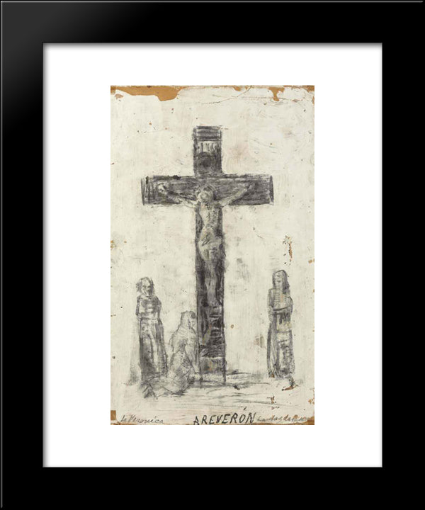 Crucifixion 20x24 Black Modern Wood Framed Art Print Poster by Reveron, Armando