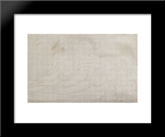 Dos Figuras 20x24 Black Modern Wood Framed Art Print Poster by Reveron, Armando