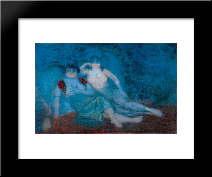 La Cueva 20x24 Black Modern Wood Framed Art Print Poster by Reveron, Armando