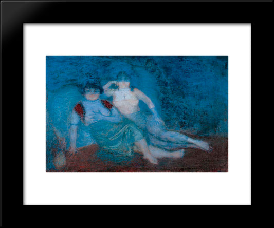 La Cueva 20x24 Black Modern Wood Framed Art Print Poster by Reveron, Armando