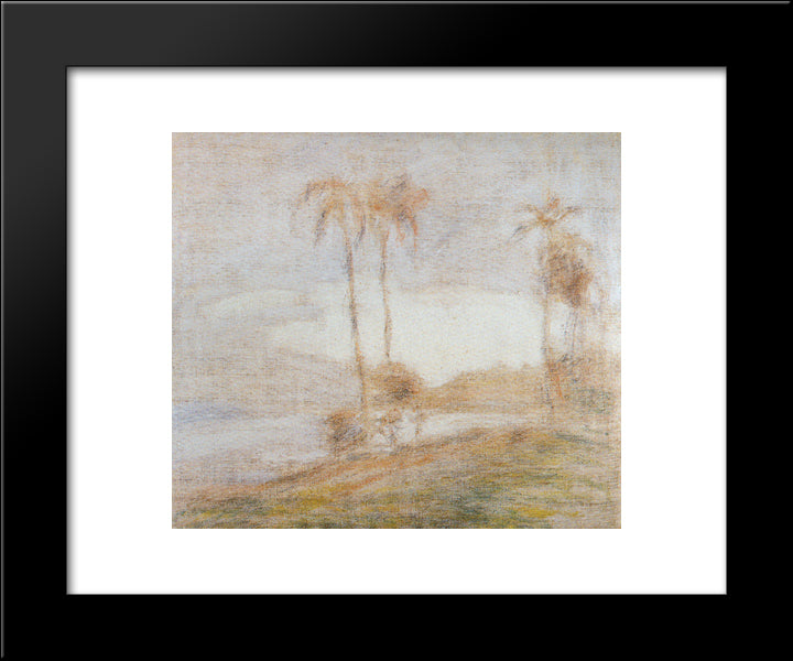 Macuto Beach 20x24 Black Modern Wood Framed Art Print Poster by Reveron, Armando