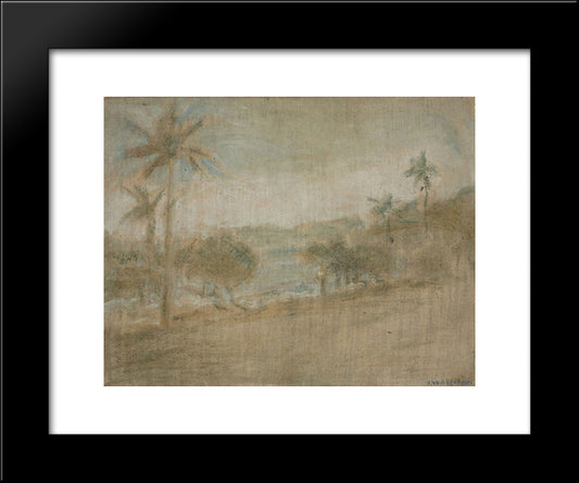 Playa De Macuto 20x24 Black Modern Wood Framed Art Print Poster by Reveron, Armando