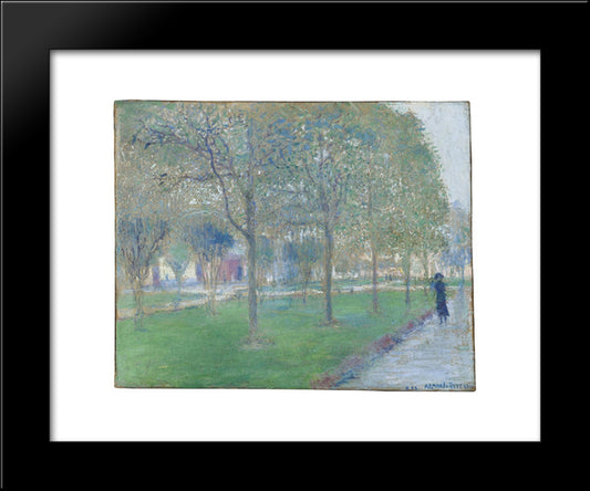 Un Paseo En El Parque 20x24 Black Modern Wood Framed Art Print Poster by Reveron, Armando