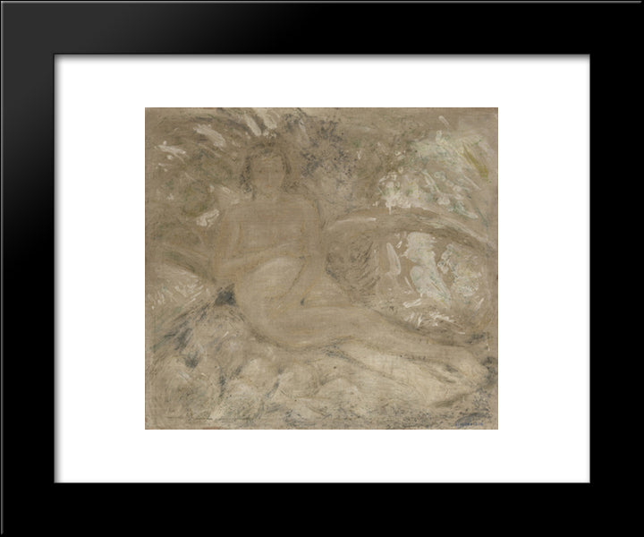 Woman Of The River 20x24 Black Modern Wood Framed Art Print Poster by Reveron, Armando