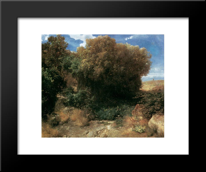 Campagna Landscape 20x24 Black Modern Wood Framed Art Print Poster by Bocklin, Arnold