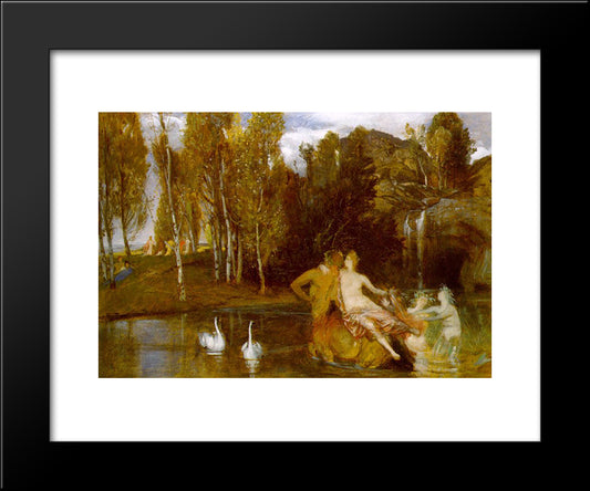 Elysian Fields 20x24 Black Modern Wood Framed Art Print Poster by Bocklin, Arnold