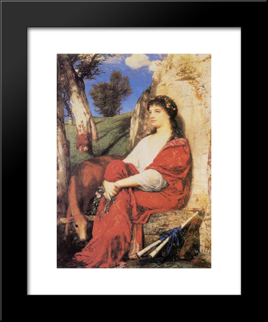 Euterpe 20x24 Black Modern Wood Framed Art Print Poster by Bocklin, Arnold