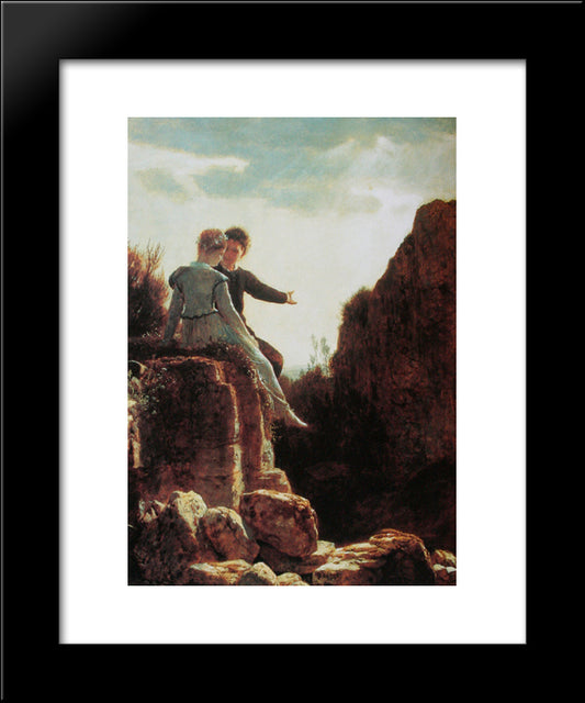 Honeymoon 20x24 Black Modern Wood Framed Art Print Poster by Bocklin, Arnold