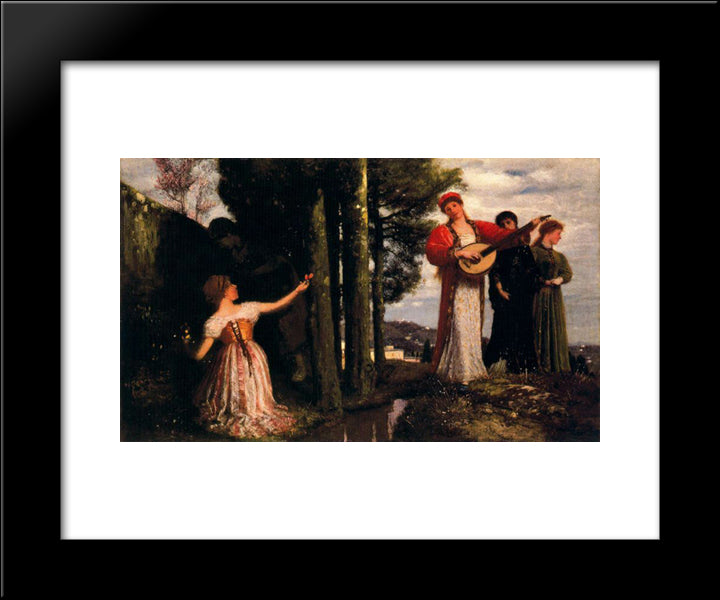 Look Any Laughs To The Plains 20x24 Black Modern Wood Framed Art Print Poster by Bocklin, Arnold