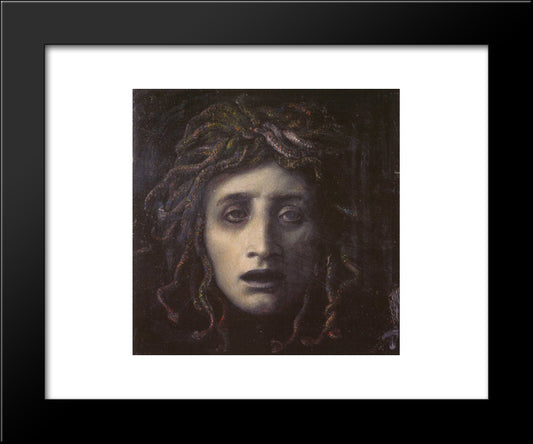 Medusa 20x24 Black Modern Wood Framed Art Print Poster by Bocklin, Arnold