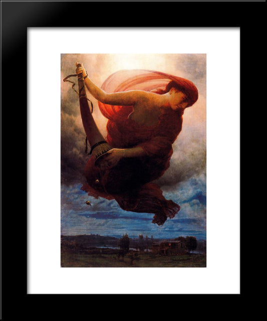 Night 20x24 Black Modern Wood Framed Art Print Poster by Bocklin, Arnold