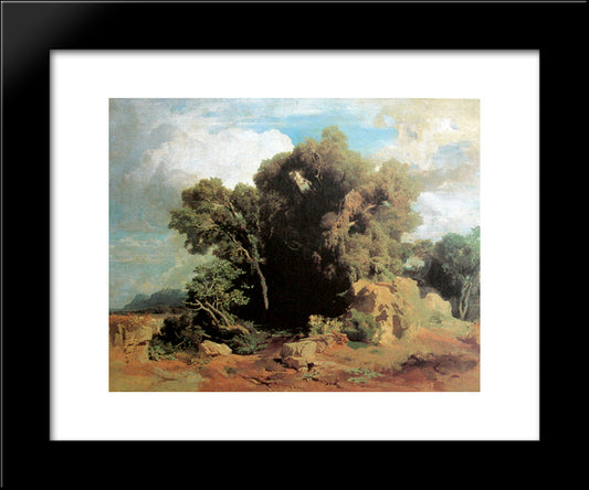 On The Pontine Swamps 20x24 Black Modern Wood Framed Art Print Poster by Bocklin, Arnold