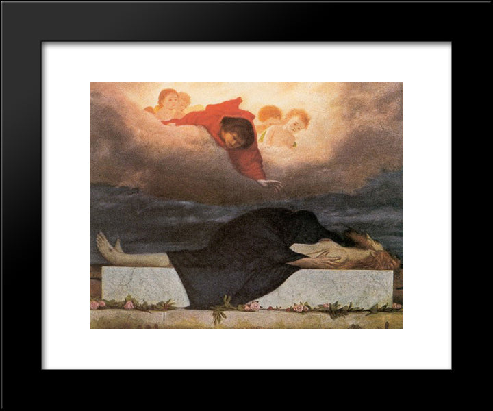 Pieta 20x24 Black Modern Wood Framed Art Print Poster by Bocklin, Arnold