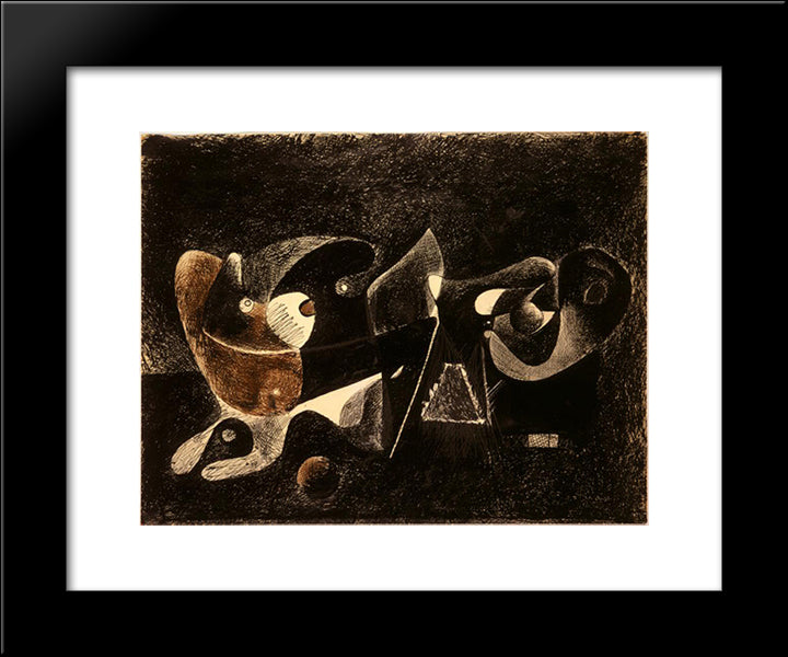 Night-Time, Enigma, And Nostalgia 20x24 Black Modern Wood Framed Art Print Poster by Gorky, Arshile