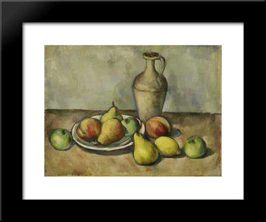 Pears, Peaches, And Pitcher 20x24 Black Modern Wood Framed Art Print Poster by Gorky, Arshile