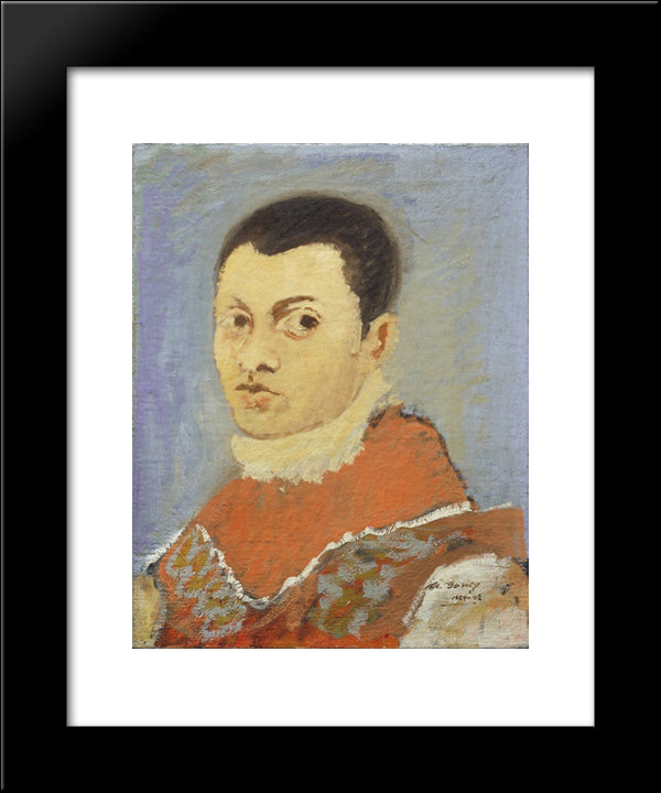 Portrait Of A Young Man 20x24 Black Modern Wood Framed Art Print Poster by Gorky, Arshile