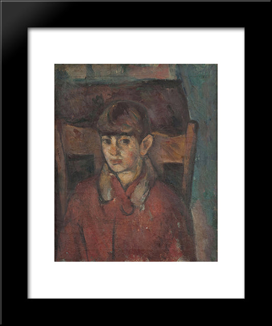 Portrait Of Azadoohi (Liberty Miller) 20x24 Black Modern Wood Framed Art Print Poster by Gorky, Arshile