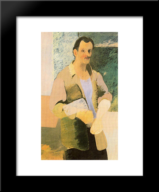 Self-Portrait 20x24 Black Modern Wood Framed Art Print Poster by Gorky, Arshile