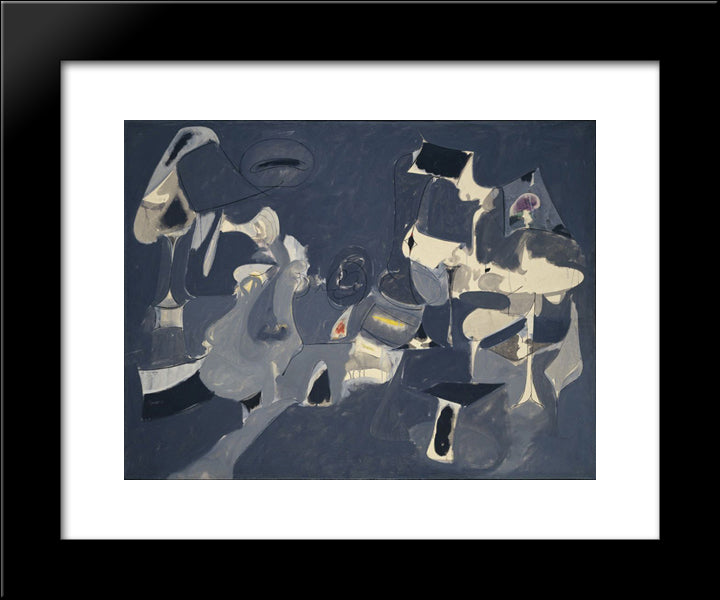 Soft Night 20x24 Black Modern Wood Framed Art Print Poster by Gorky, Arshile