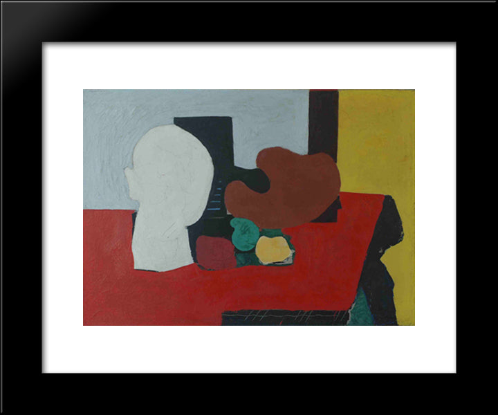 Still Life (Red And Yellow) 20x24 Black Modern Wood Framed Art Print Poster by Gorky, Arshile