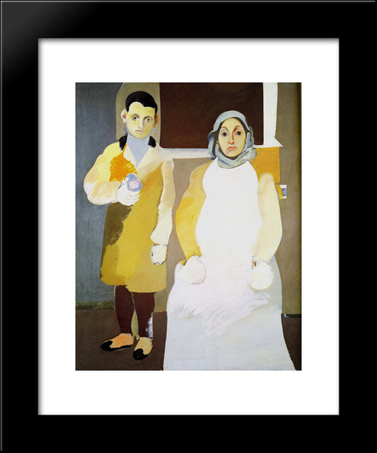 The Artist With His Mother 20x24 Black Modern Wood Framed Art Print Poster by Gorky, Arshile