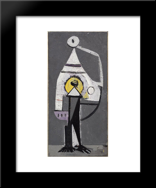 The Barber (Composition No. 5) 20x24 Black Modern Wood Framed Art Print Poster by Gorky, Arshile