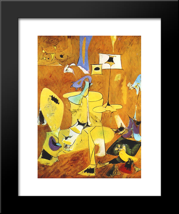 The Betrothal Ii 20x24 Black Modern Wood Framed Art Print Poster by Gorky, Arshile