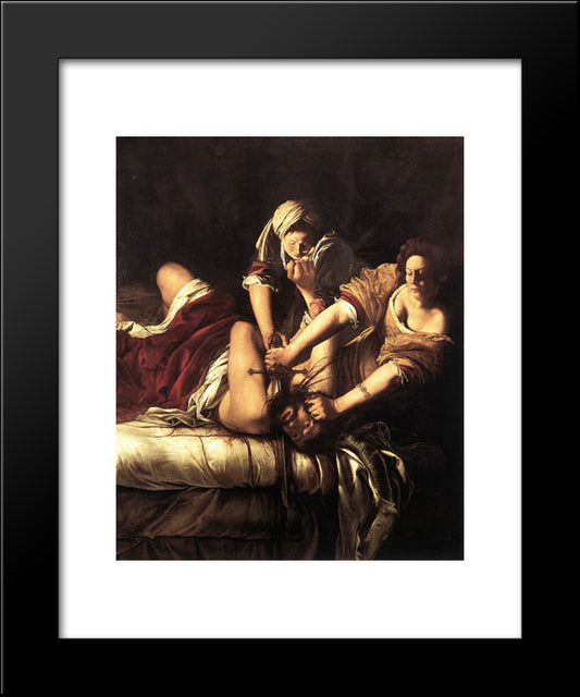 Judith Beheading Holofernes 20x24 Black Modern Wood Framed Art Print Poster by Gentileschi, Artemisia