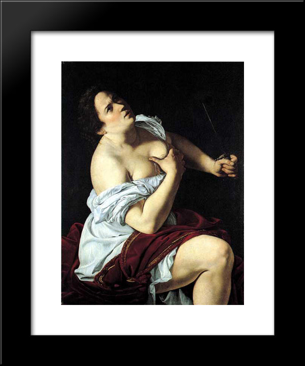 Lucretia 20x24 Black Modern Wood Framed Art Print Poster by Gentileschi, Artemisia