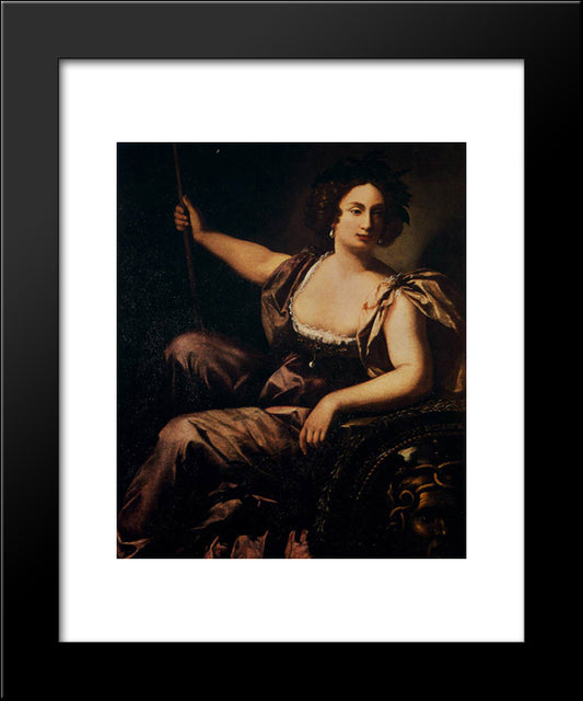 Minerva 20x24 Black Modern Wood Framed Art Print Poster by Gentileschi, Artemisia