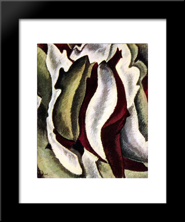 Based On Leaf Forms And Spaces 20x24 Black Modern Wood Framed Art Print Poster by Dove, Arthur