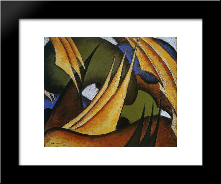 Sails 20x24 Black Modern Wood Framed Art Print Poster by Dove, Arthur