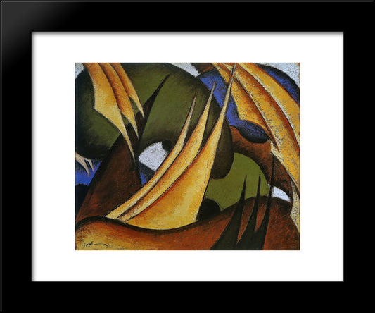 Sails 20x24 Black Modern Wood Framed Art Print Poster by Dove, Arthur