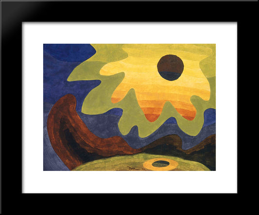 Sun 20x24 Black Modern Wood Framed Art Print Poster by Dove, Arthur