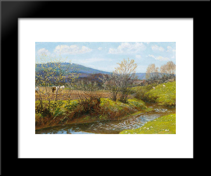 A Spring Afternoon 20x24 Black Modern Wood Framed Art Print Poster by Hughes, Arthur